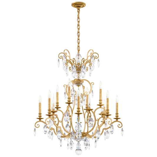 Schonbek Renaissance Nouveau 12 Light 32" Wide Crystal Chandelier with Clear Heritage Crystal Accents