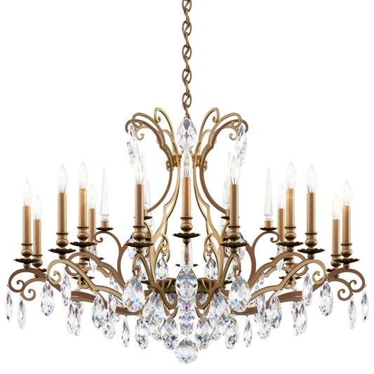 Schonbek Renaissance Nouveau 18 Light 40" Wide Crystal Chandelier with Clear Heritage Crystal Accents