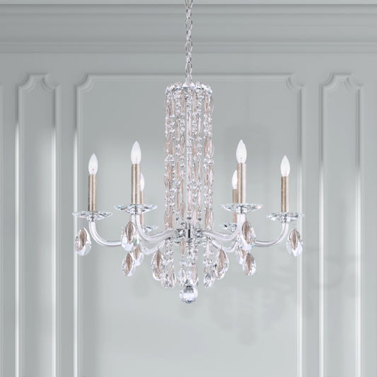 Schonbek Sarella 6 Light 25" Wide Crystal Chandelier with Heritage Crystals