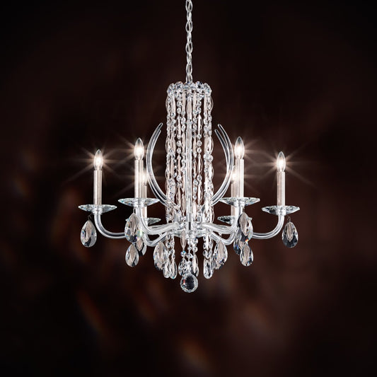 Schonbek Sarella 6 Light 25" Wide Crystal Chandelier with Heritage Crystals