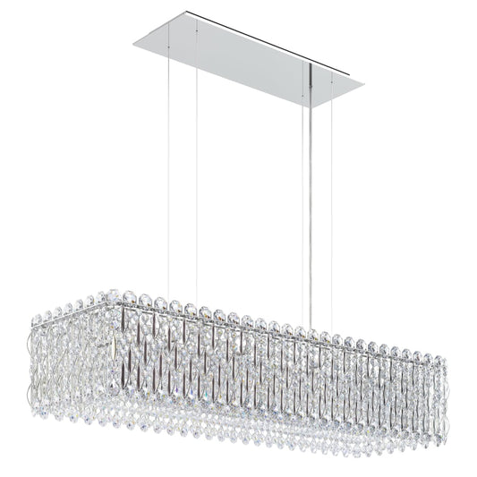 Schonbek Sarella 13 Light 37" Wide Crystal Linear Pendant with Heritage Crystals