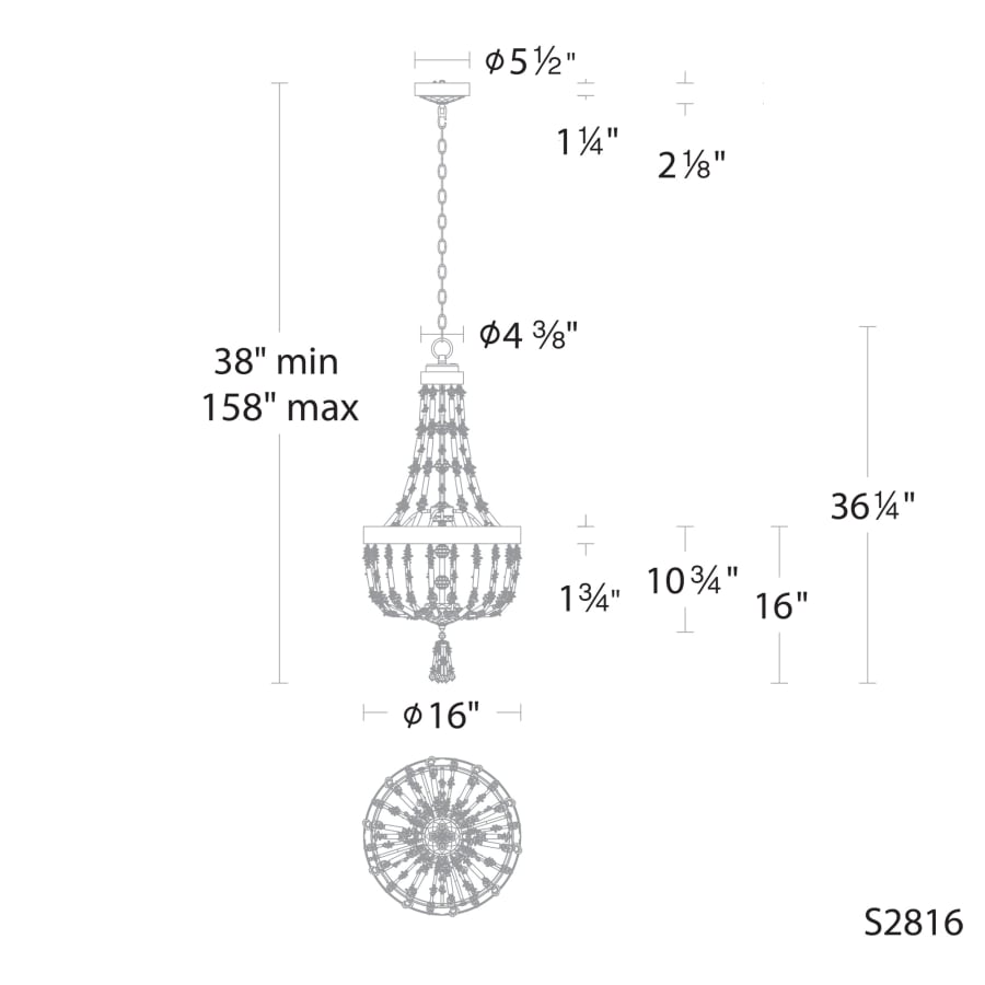 Schonbek Bali 16" Wide LED Crystal Pendant