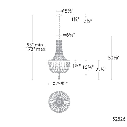 Schonbek Bali 26" Wide LED Crystal Empire Chandelier