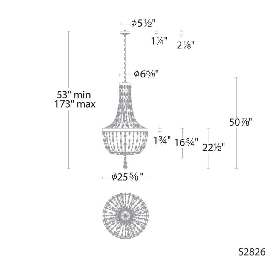 Schonbek Bali 26" Wide LED Crystal Empire Chandelier