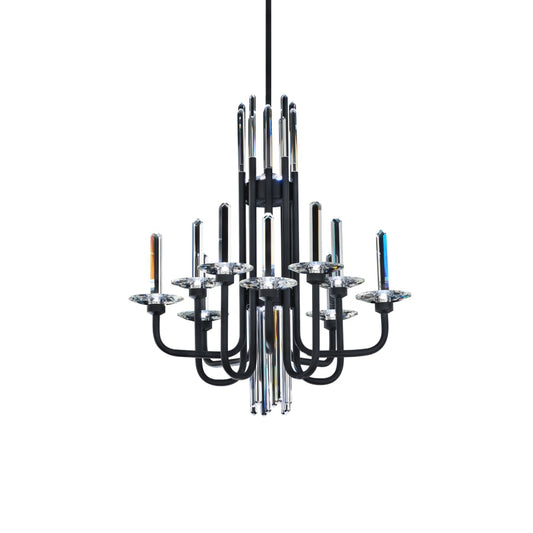 Schonbek Calliope 12 Light 24" Wide LED Crystal Candle Style Chandelier
