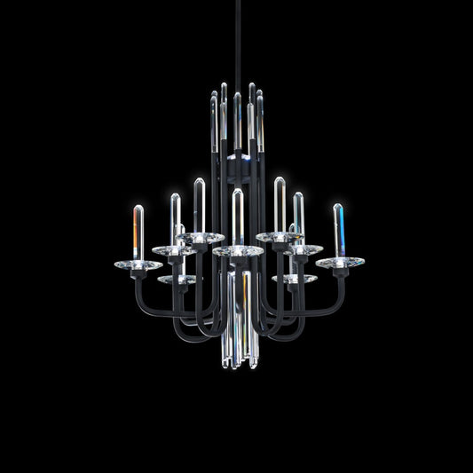 Schonbek Calliope 12 Light 24" Wide LED Crystal Candle Style Chandelier