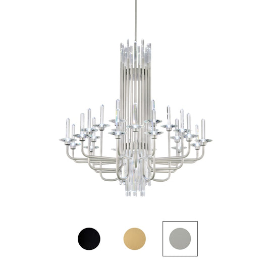 Schonbek Calliope 24 Light 40" Wide LED Crystal Candle Style Chandelier
