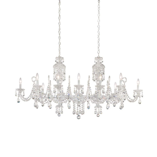 Schonbek Sterling Linear 12 Light 58" Wide Crystal Linear Chandelier