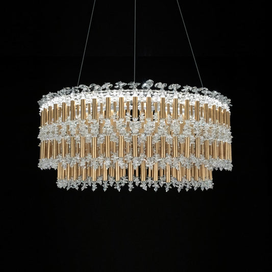Schonbek Tahitian 25" Wide LED Crystal Drum Chandelier