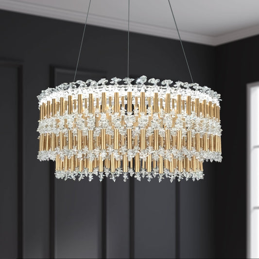 Schonbek Tahitian 25" Wide LED Crystal Drum Chandelier