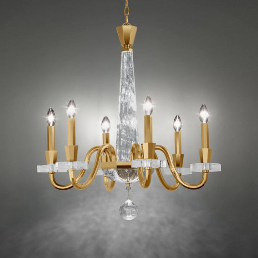Schonbek Amadeus 6 Light 27" Wide Crystal Candle Style Chandelier