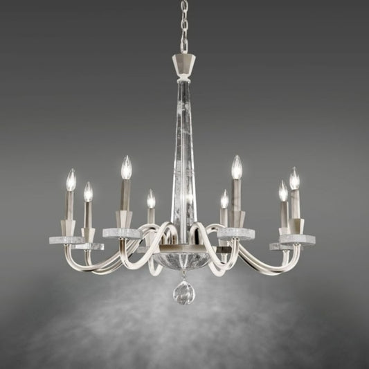 Schonbek Amadeus 8 Light 34" Wide Crystal Candle Style Chandelier
