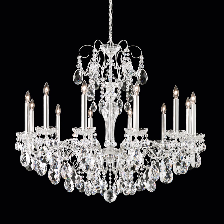 Schonbek Sonatina 12 Light 34" Wide Crystal Chandelier with Heritage Crystals