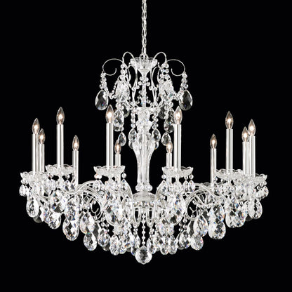 Schonbek Sonatina 12 Light 34" Wide Crystal Chandelier with Heritage Crystals