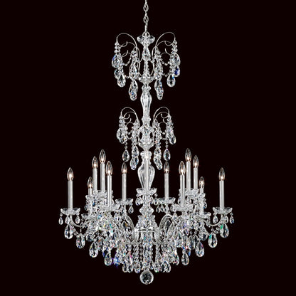 Schonbek Sonatina 14 Light 35" Wide Crystal Chandelier with Clear Swarovski Heritage Crystals