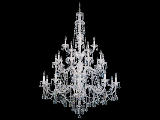 Schonbek Sterling 25-Light Crystal Candelabra Chandelier