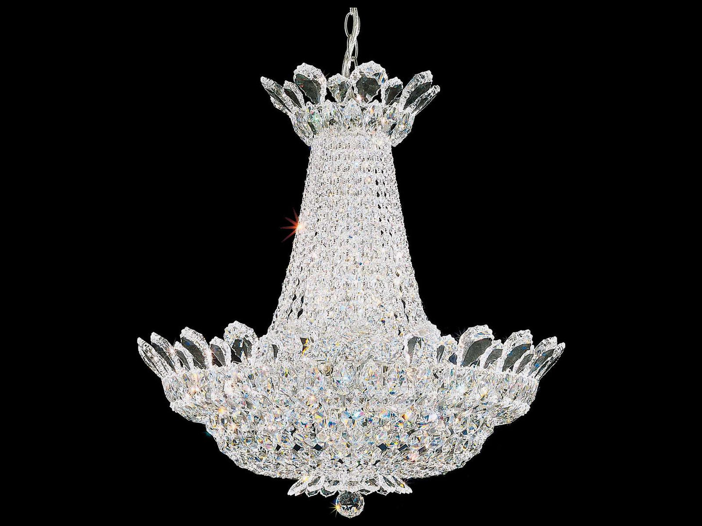 Schonbek Trilliane 24-Light Chandelier with Clear Heritage Crystal in Silver