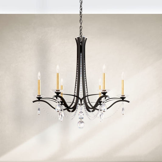 Schonbek Vesca 6 Light 33" Wide Crystal Chandelier with Heritage Crystals