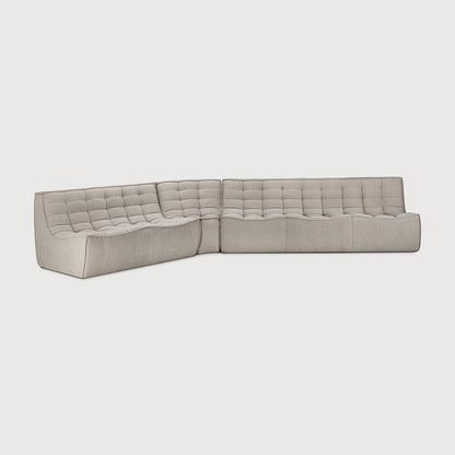 N701 45° Round Corner Sofa - Ecru