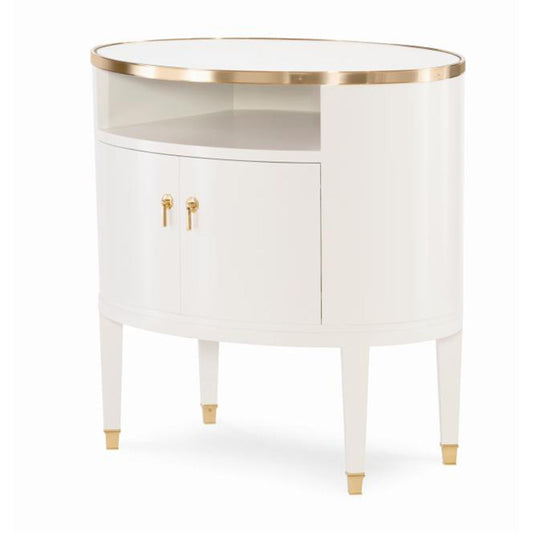 Pirouette Gold Trim Side Table