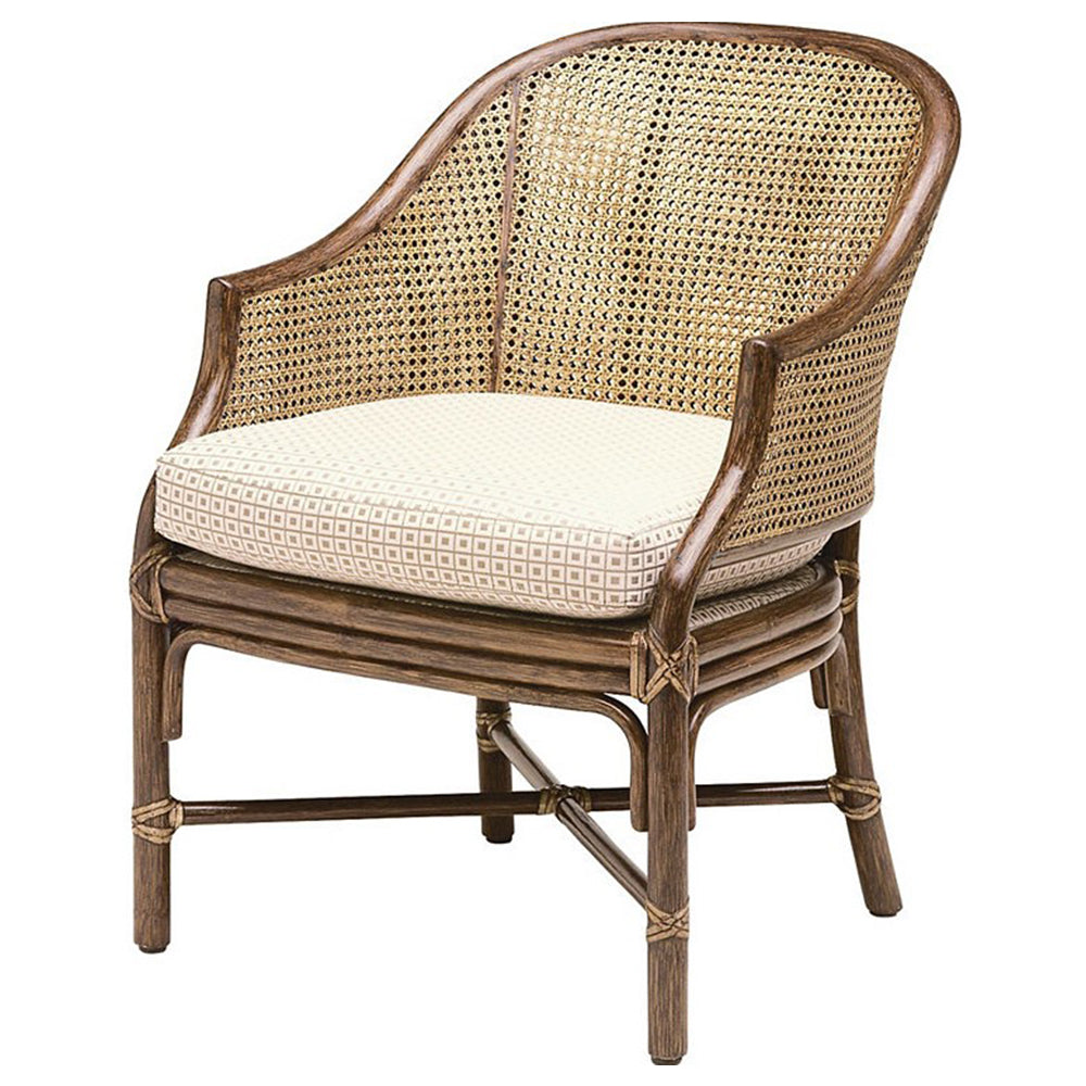 Caned Toboggan Arm Chair