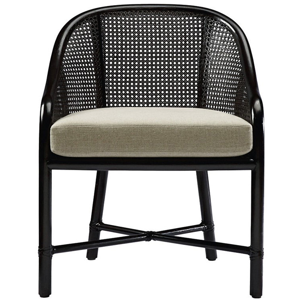 Caned Barrel Chair