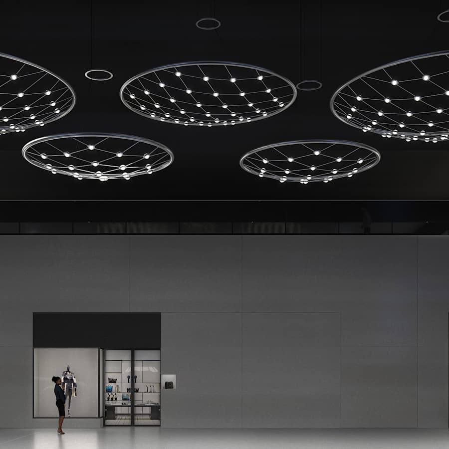 Sonneman Constellation Galaxy Matrix 38" Wide LED Suspension Multi Light Pendant
