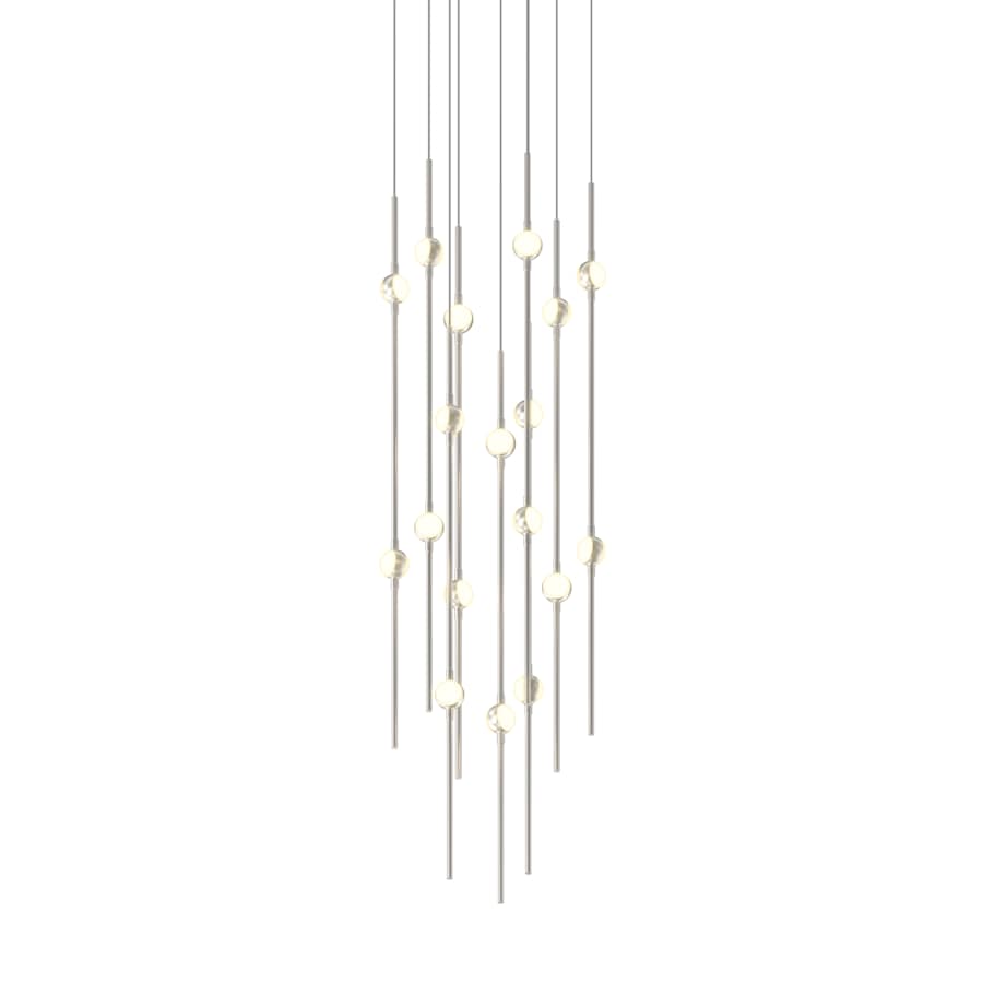 Sonneman Constellation 12" Wide LED Multi Light Pendant with White Optical Acrylic Shades and 120" Cable - 3000K