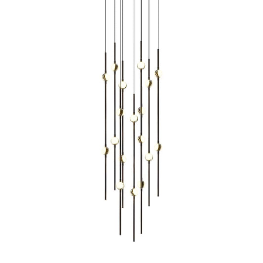 Sonneman Constellation 12" Wide LED Multi Light Pendant with White Optical Acrylic Shades and 120" Cable - 2200K