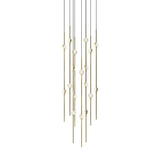 Sonneman Constellation 12" Wide LED Multi Light Pendant with Clear Faceted Acrylic Shades and 120" Cable - 3000K