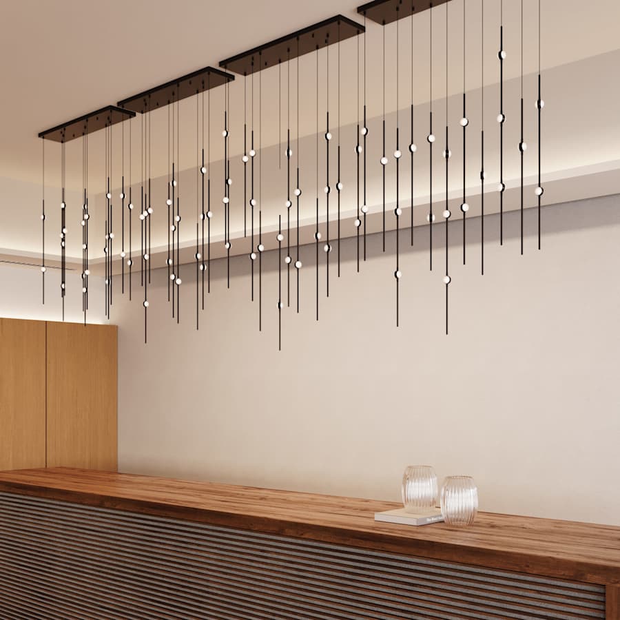 Sonneman Constellation 12" Wide LED Multi Light Pendant with White Optical Acrylic Shades and 120" Cable - 2200K