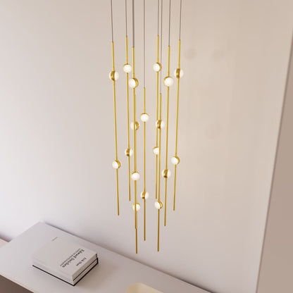 Sonneman Constellation 12" Wide LED Multi Light Pendant with White Optical Acrylic Shades and 240" Cable - 3000K