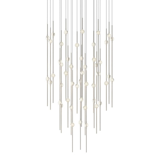 Sonneman Constellation 25" Wide LED Multi Light Pendant with Clear Faceted Acrylic Shades and 120" Cable - 3000K