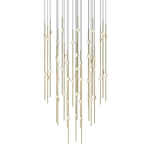 Sonneman Constellation 25" Wide LED Multi Light Pendant with Clear Faceted Acrylic Shades and 240" Cable - 2700K