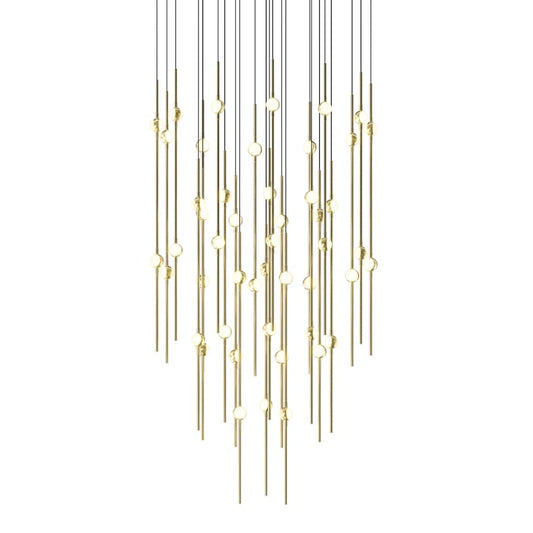 Sonneman Constellation 25" Wide LED Multi Light Pendant with White Optical Acrylic Shades and 120" Cable - 2700K