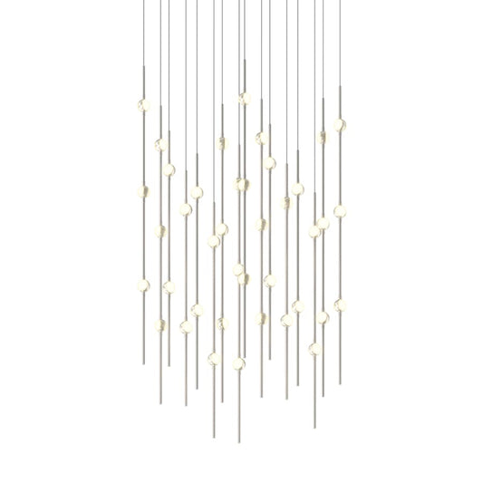 Sonneman Constellation 22" Wide LED Multi Light Pendant with White Optical Acrylic Shades and 240" Cable - 3000K