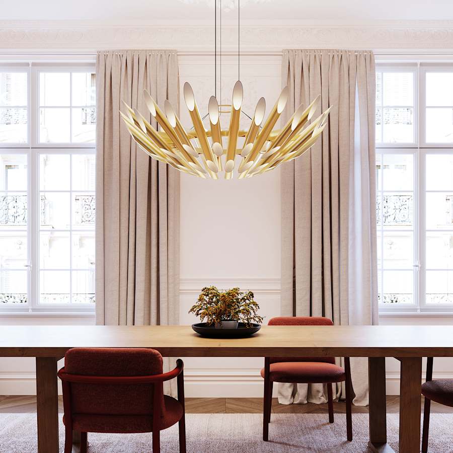 Sonneman Chimes 48" Wide Suspension Pendant