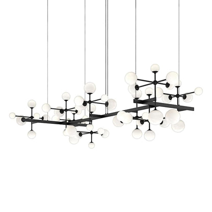 Sonneman Nebula 19 Light 96" Wide LED Abstract Chandelier
