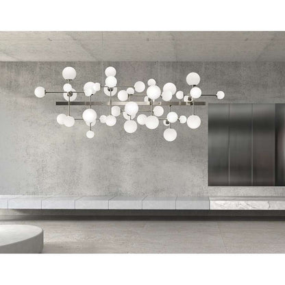 Sonneman Nebula 19 Light 96" Wide LED Abstract Chandelier