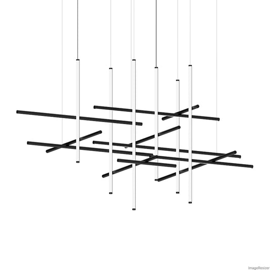 Sonneman Labyrinth 89" Wide LED Abstract Chandelier