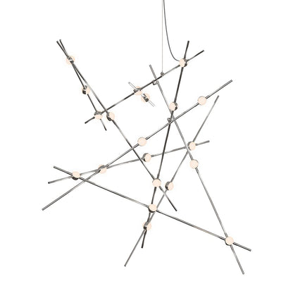 Sonneman Constellation Aquila Major 20 Light 37" Wide LED Abstract Pendant with White Acrylic Shades