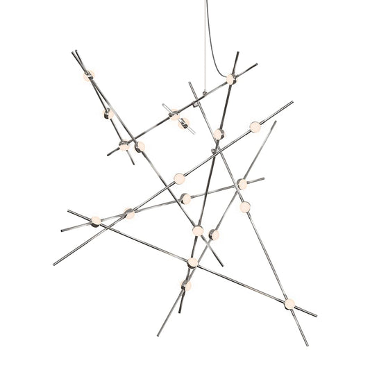 Sonneman Constellation Aquila Major 20 Light 37" Wide LED Abstract Pendant with White Acrylic Shades