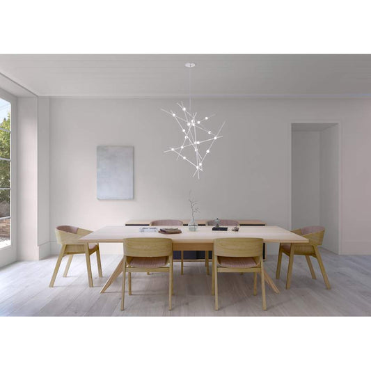 Sonneman Constellation Aquila Major 20 Light 37" Wide LED Abstract Pendant with White Acrylic Shades
