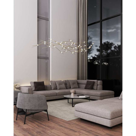 Sonneman Constellation Ursa Major 44 Light 93" Wide LED Abstract Chandelier