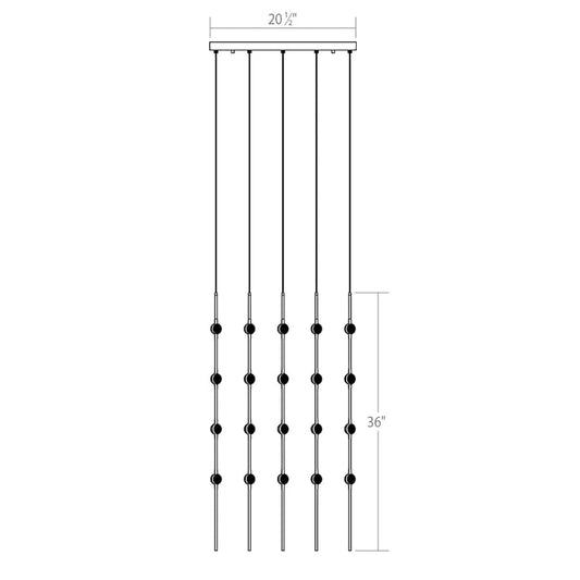 Sonneman Constellation 21" Wide Chandelier
