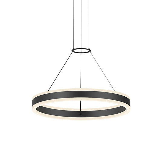 Sonneman Double Corona 24" Wide Integrated LED Ring Chandelier with Acrylic Shades