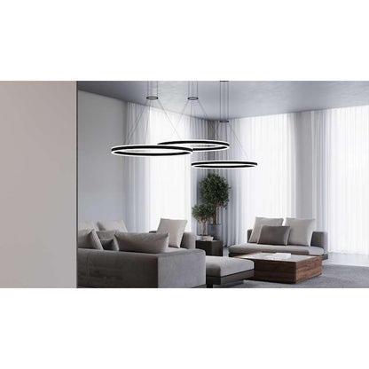 Sonneman Double Corona 24" Wide Integrated LED Ring Chandelier with Acrylic Shades