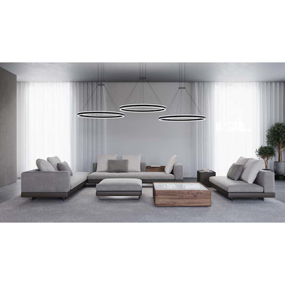 Sonneman Double Corona 32" Wide Integrated LED Ring Chandelier with Acrylic Shades