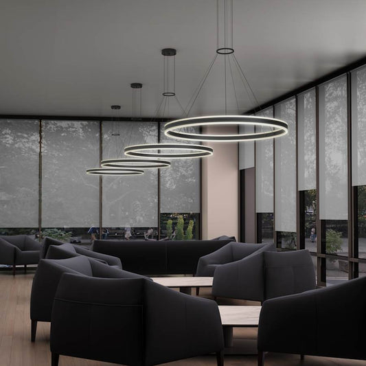 Sonneman Double Corona 48" Wide Integrated LED Ring Chandelier with Acrylic Shades