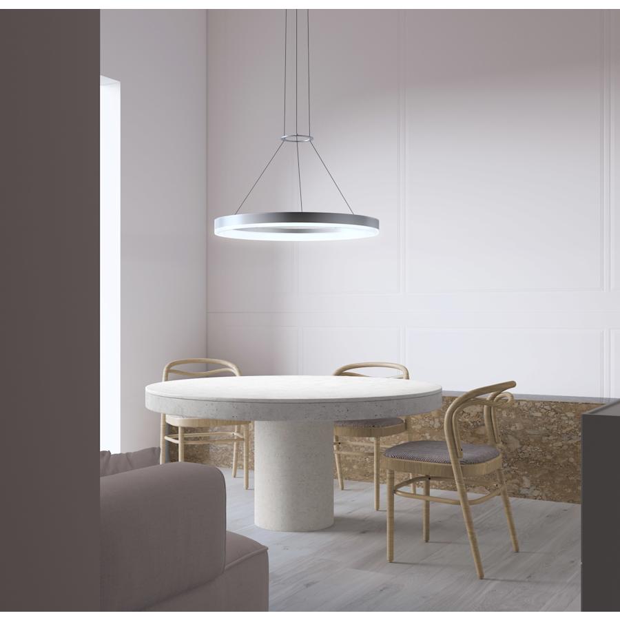 Sonneman Corona 24" LED Pendant with Frosted Shade
